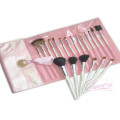 Wholesale Wooden Handle 20 PCS Makuep Brush Set with Pouch